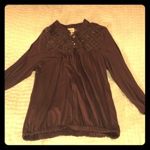Brown long sleeved shirt